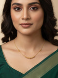 JHB Gold Plated Bead Stylish Chain Neck Designer 18 inch MATARMALA Handmade Real Look Design Beauty Pave Natural Jewelry for Women Girls
