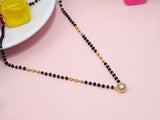 JHB AD Pendant Gift Set |Rakhi Rakshabandhan Gift for Sister Bhabhi, Gifts for Women & Girls | Mangalsutra With American Diamond, Traditional Black Bead Mangalsutra