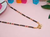 JHB 26 inch jewellery's Traditional Temple Forming One Gram Gold Stylish Maharashtrian Wati Mangal sutra Set Tanmaniya Black Vati Mangalsutra For Women
