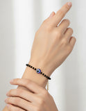 JHB Evil Eye Black bead Hand Bracelet For Women And Girls