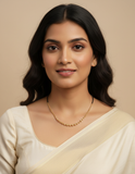 JHB Traditional Tanmaniya Designer Mangalsutra Black Beads Short Chain For Women