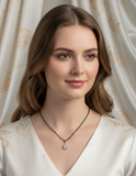 JHB Stylish Pendant Necklace Black Beads Mangalsutra For Women With Extendable Chain