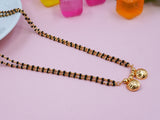 JHB 24 inch jewellery's Traditional Temple Forming One Gram Gold Stylish Maharashtrian Wati Mangal sutra Set Tanmaniya Black Vati Mangalsutra For Women