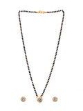 JHB AD Pendant Gift Set |Rakhi Rakshabandhan Gift for Sister Bhabhi, Gifts for Women & Girls | Mangalsutra With American Diamond, Traditional Black Bead Mangalsutra