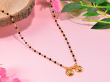 JHB 24 inch jewellery's Traditional Temple Forming One Gram Gold Stylish Maharashtrian Wati Mangal sutra Set Tanmaniya Black Vati Mangalsutra For Women