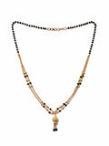 JHB Traditional Tanmaniya Designer Mangalsutra Black Beads Short Chain For Women