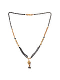 JHB Traditional Tanmaniya Designer Mangalsutra Black Beads Short Chain For Women