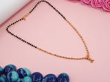 JHB Traditional Tanmaniya Designer Mangalsutra Black Beads Short Chain For Women