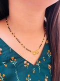 JHB Traditional Tanmaniya Designer Mangalsutra Black Beads Short Chain 2 pis combo For Women