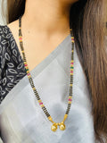 JHB 26 inch jewellery's Traditional Temple Forming One Gram Gold Stylish Maharashtrian Wati Mangal sutra Set Tanmaniya Black Vati Mangalsutra For Women