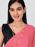 JHB 24 inch jewellery's Traditional Temple Forming One Gram Gold Stylish Maharashtrian Wati Mangal sutra Set Tanmaniya Pearl Mangalsutra For Women