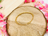 JHB Gold plated Brass Beads Adjustable Hand Bracelet for Women Girls and Men