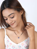 JHB Gold Plated Black Bead And Evil Eye Stone Mangalsutra For Women