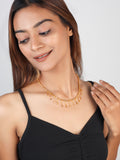 JHB Gold Plated Stylish Chain Neck Designer 18 inch MATARMALA Handmade Real Look Design Beauty Pave Natural Jewelry for Women Girls and Women