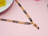 JHB 20 inch jewellery's Traditional Temple Forming One Gram Gold Stylish Maharashtrian Set Tanmaniya Black Vati Mangalsutra For Women