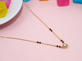 JHB AD Pendant Gift Set |Rakhi Rakshabandhan Gift for Sister Bhabhi, Gifts for Women & Girls | Mangalsutra With American Diamond, Traditional Black Bead Mangalsutra
