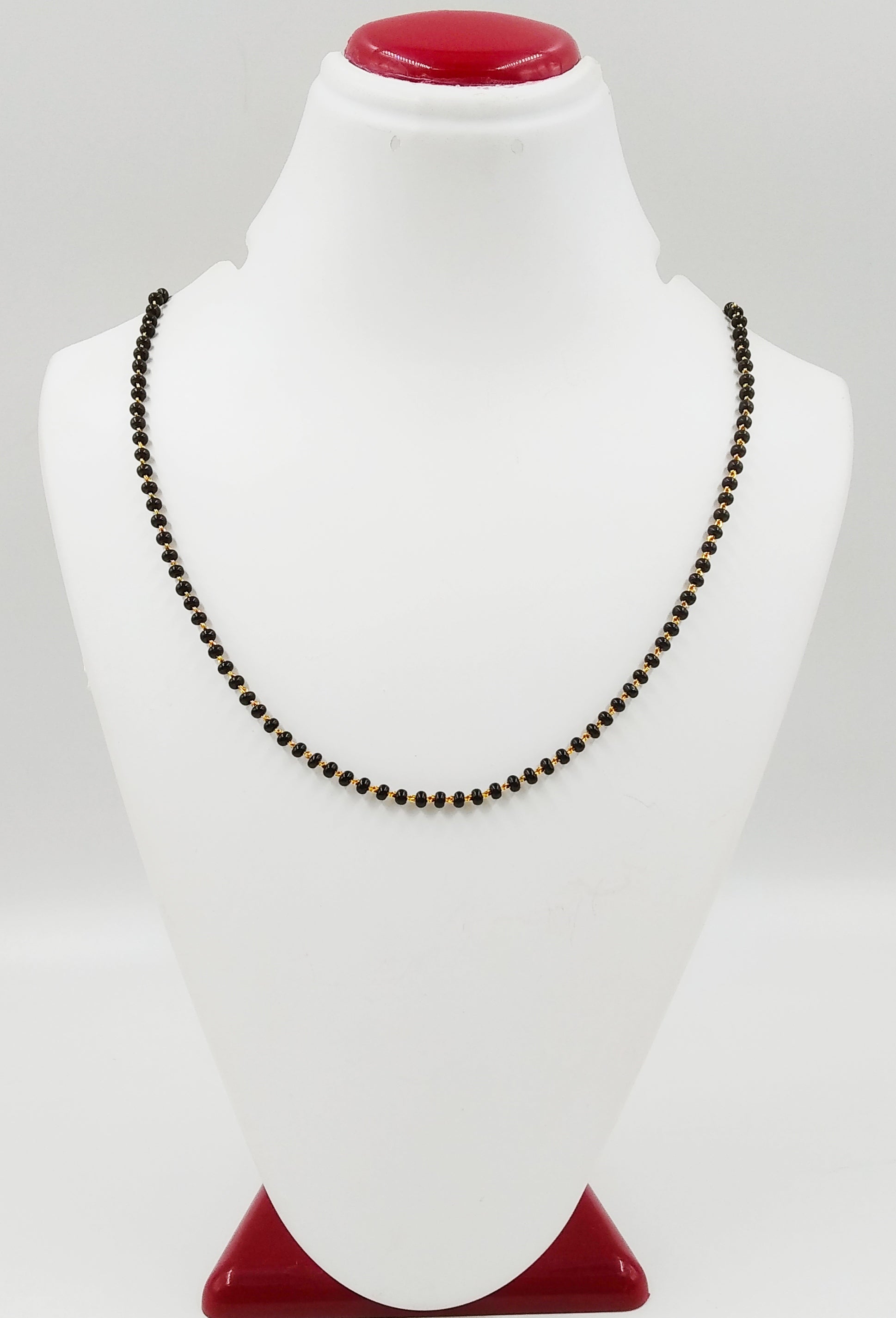 JHB Gold Plated 18 Inches Round Single Line Mangalsutra Chain For Women