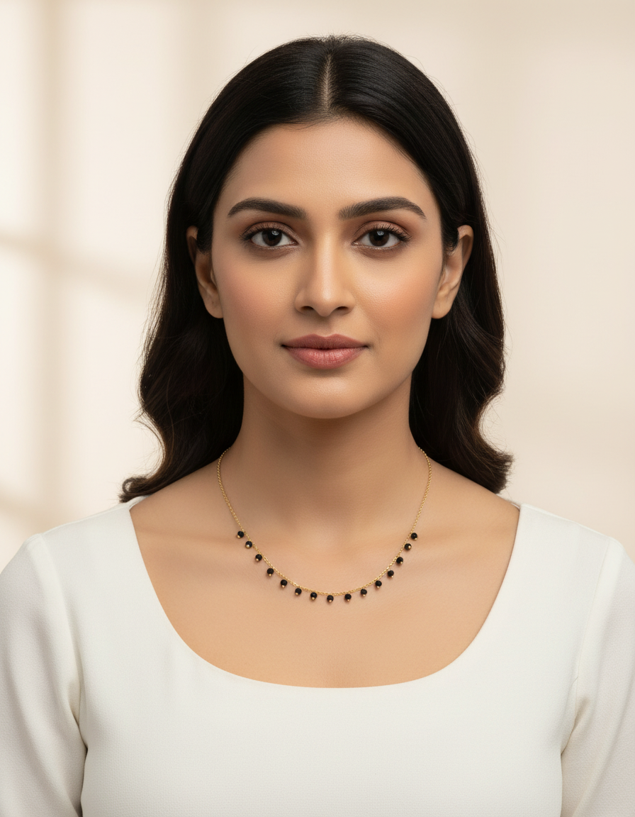 JHB Gold Plated Tanmaniya Neck Chain For Women And Girl's