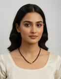 JHB Gold Plated Black Bead Mangalsutra And Bracelet Combo For Women