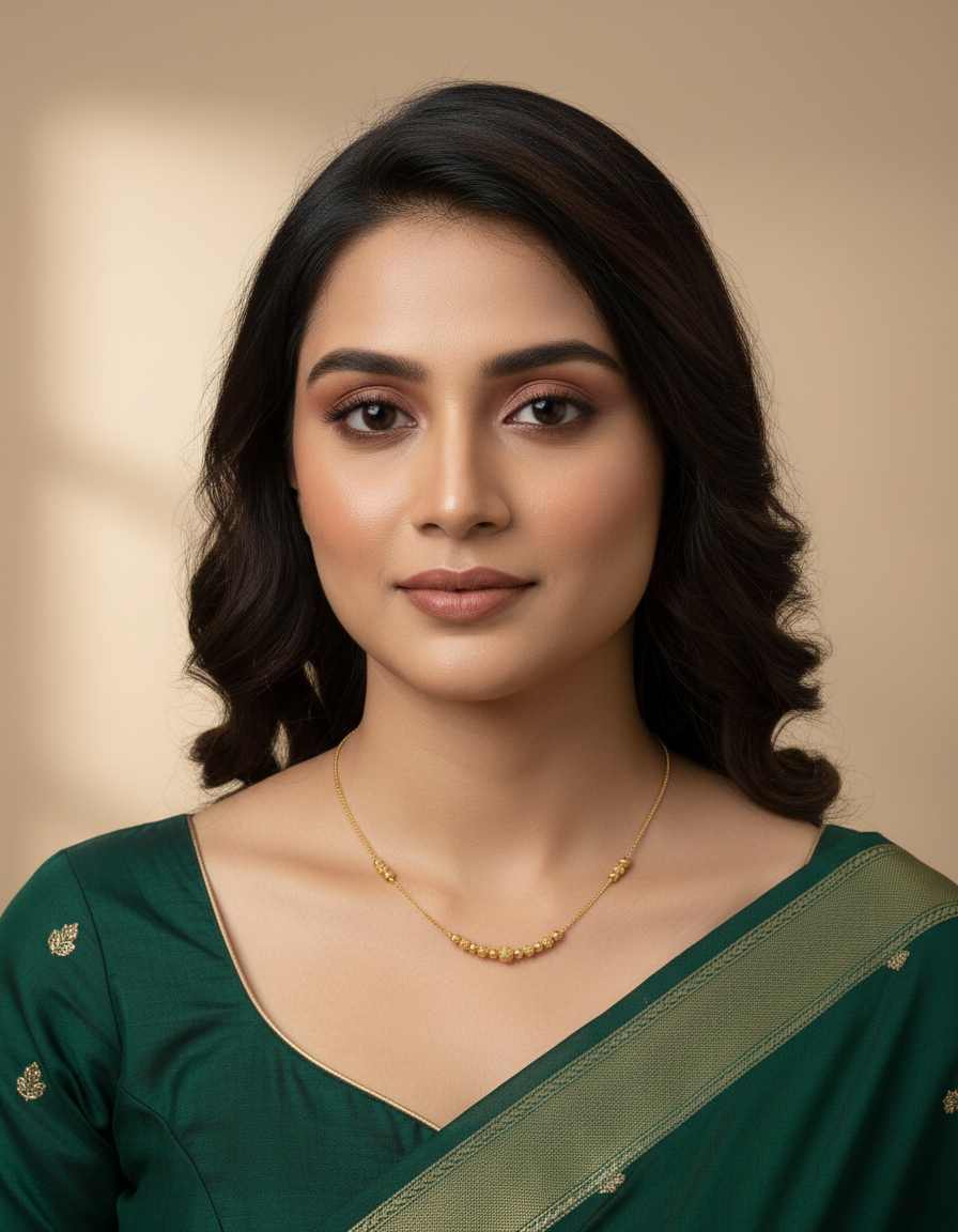 JHB Gold Plated Bead Stylish Chain Neck Designer 18 inch MATARMALA Handmade Real Look Design Beauty Pave Natural Jewelry for Women Girls