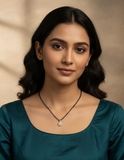 JHB Stylish Pendant Necklace Black Beads Mangalsutra For Women With Extendable Chain