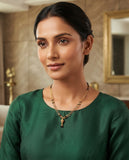 JHB Traditional Tanmaniya Designer Mangalsutra Black Beads Short Chain For Women