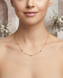 JHB Gold Plated Beads Matar mala short Chain for Women and Girls