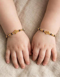 JHB Baby Bracelet Crystal Nazariya Brass Bangle/Bracelet For Kids for Baby Girls & Baby Boys(Black & Golden)