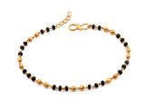 JHB Gold plated Beads Hand Mangalsutra Bracelet for Women