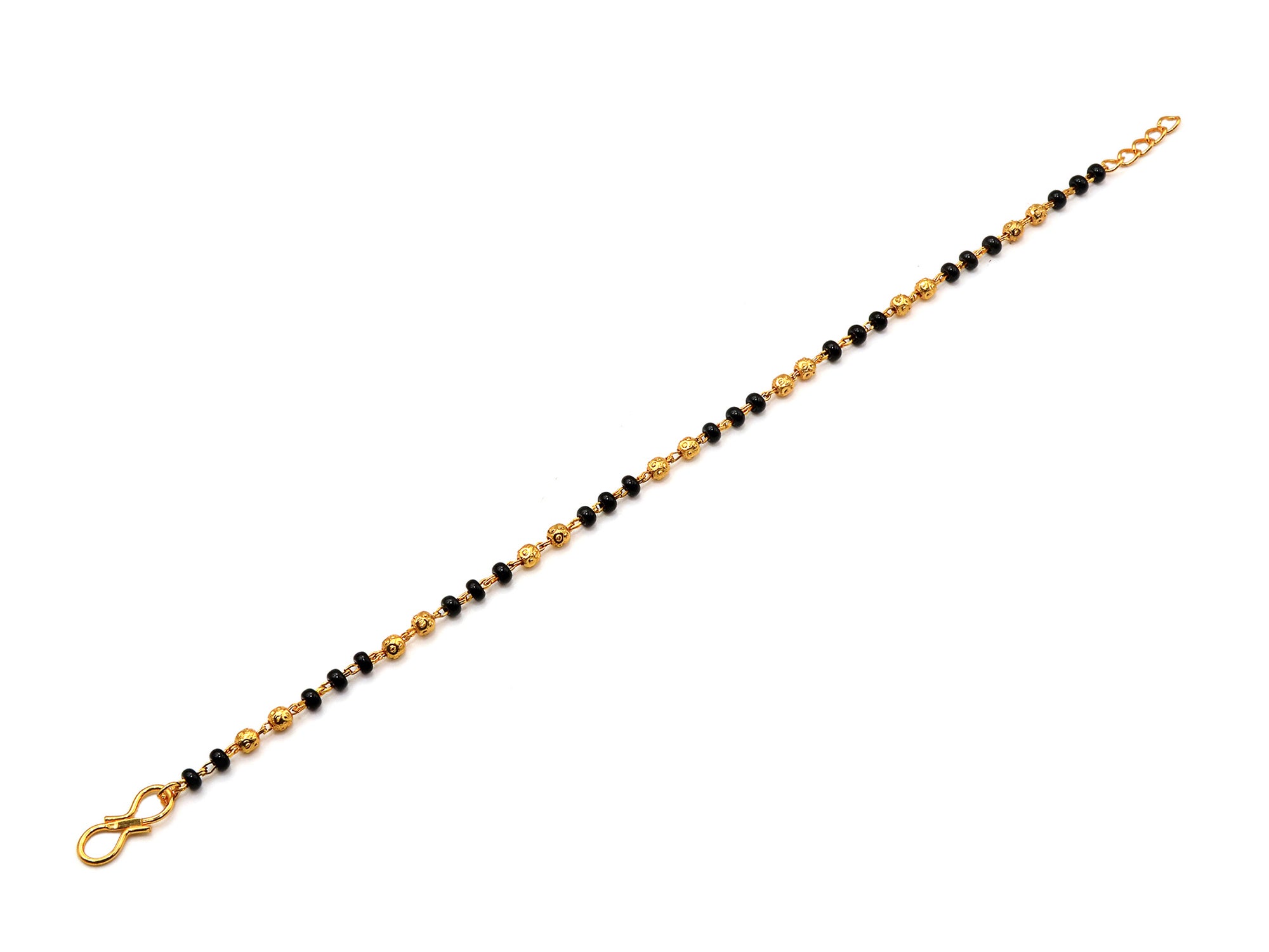 JHB Gold plated Beads Hand Mangalsutra Bracelet for Women