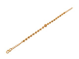 JHB Gold plated Brass Beads Adjustable Hand Bracelet for Women Girls and Men