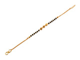 JHB Gold plated Brass Beads Hand Mangalsutra Bracelet for Women