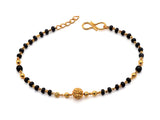 JHB Bangle Style Beautiful Latest Trend Metal & Brass Artificial Hand Mangalsutra Bracelet for Women