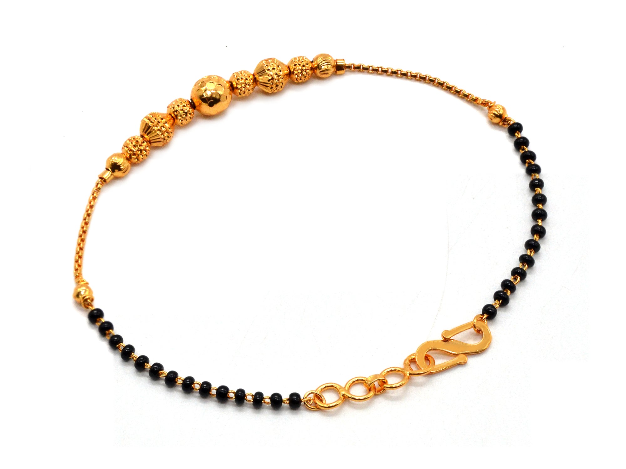JHB Gold plated Brass Beads Bracelet for Girls And Women