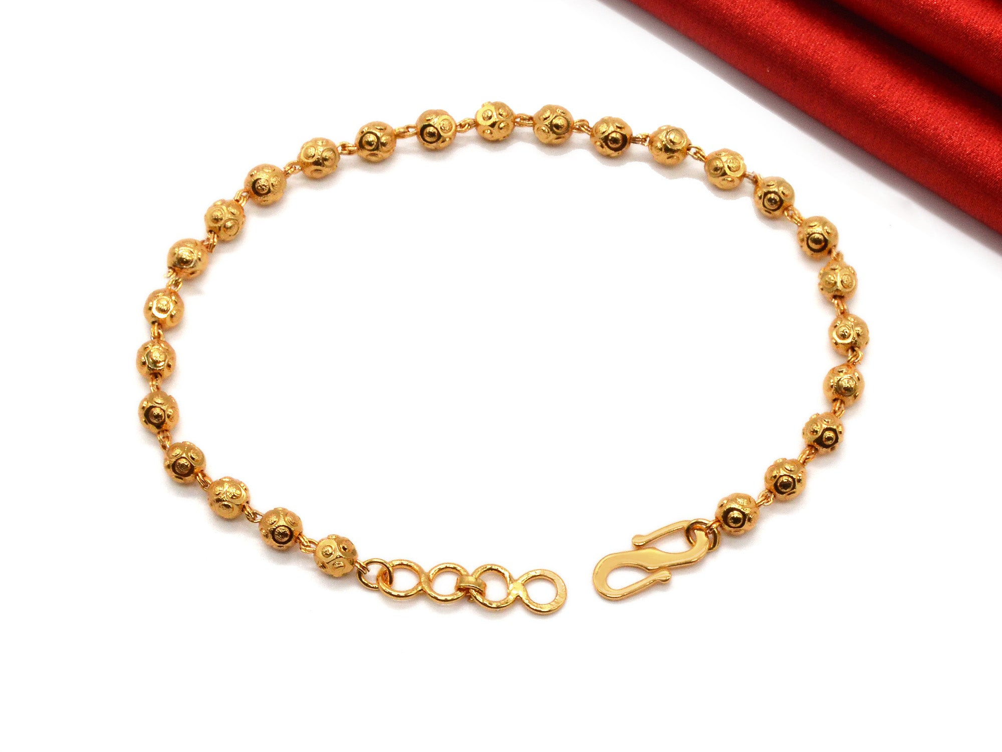 JHB Bracelet Bangle Style Beautiful Latest Trend Gold Plated Bead Hand Bracelets for Women and Girls