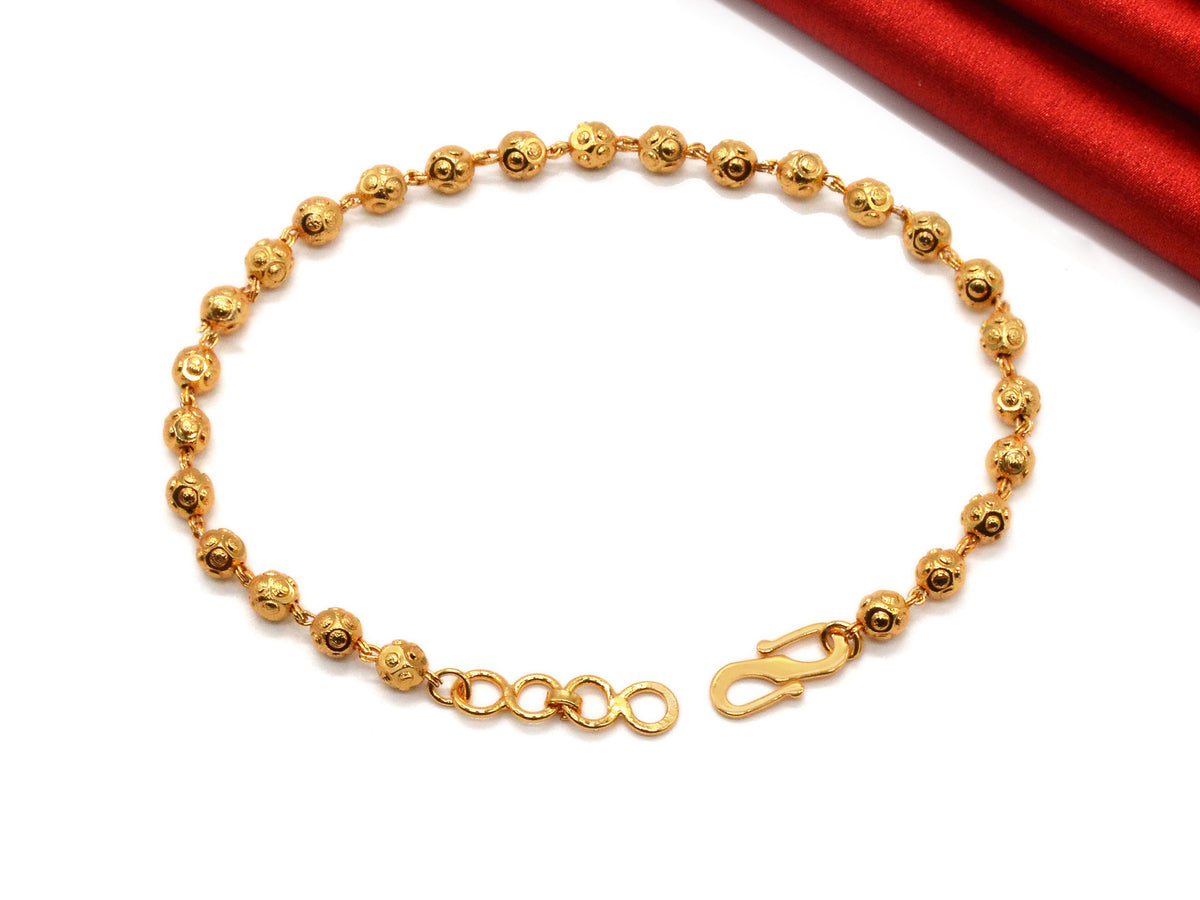 JHB Bracelet Bangle Style Beautiful Latest Trend Gold Plated Bead Hand Bracelets for Women and Girls
