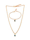JHB Evil eye Chain And Bracelet Combo For Women and Girls
