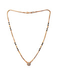 JHB Black Stone Black Bead Chain Short Mangalsutra Tanmaniya Necklace