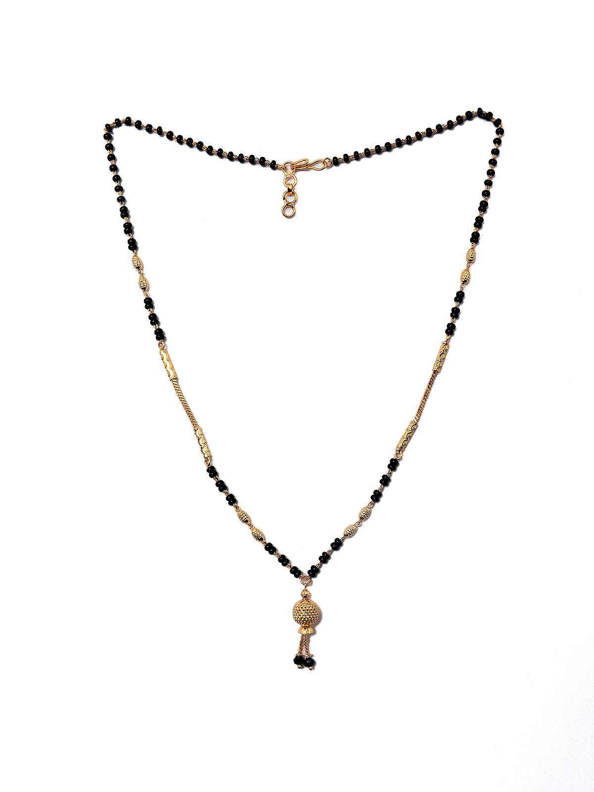 JHB Traditional Tanmaniya Designer Mangalsutra Black Beads Short Chain
