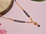 JHB Traditional Tanmaniya Designer Mangalsutra Black Beads Short Chain For Women