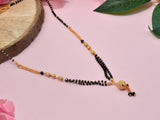 JHB Traditional Tanmaniya Designer Mangalsutra Black Beads Short Chain For Women