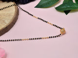 JHB Traditional Tanmaniya Designer Mangalsutra Black Beads Short Chain