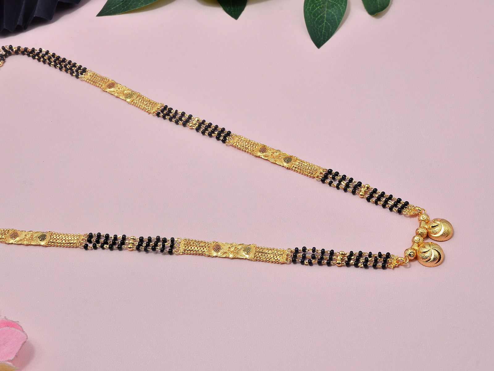 JHB 26 inch Traditional Temple One Gram Gold Maharashtrian Mangalsutra