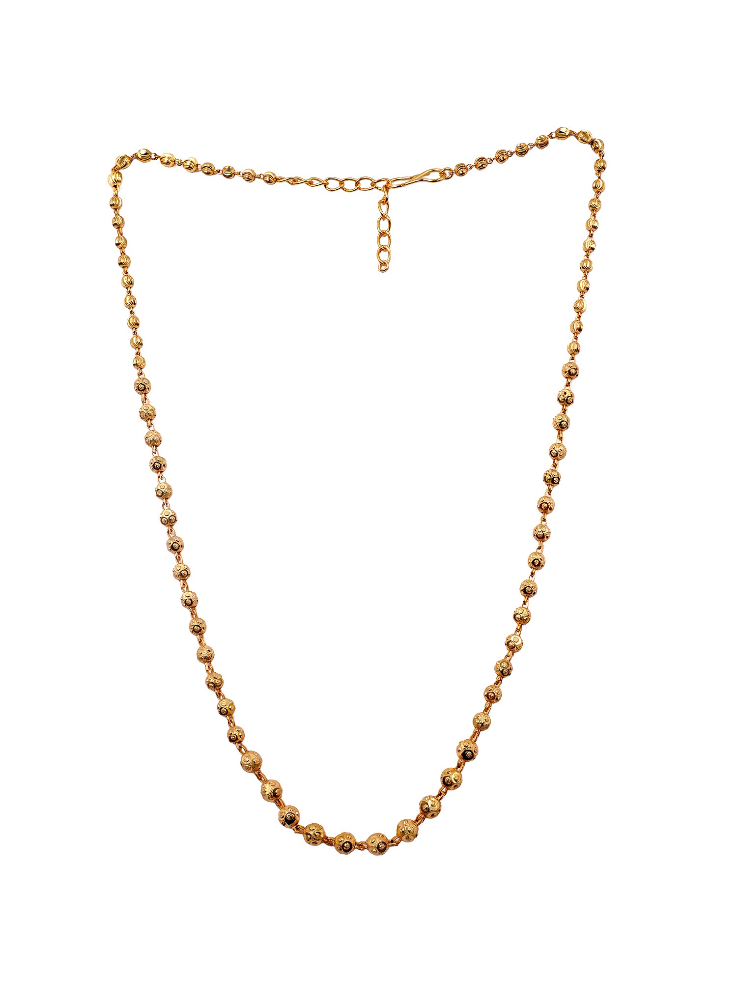 JHB Gold Plated Beads Matar mala short Chain for Women and Girls