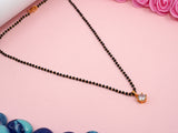 JHB AD Pendant Gift Set |Rakhi Rakshabandhan Gift for Sister Bhabhi, Gifts for Women & Girls | Mangalsutra With American Diamond, Traditional Black Bead Mangalsutra