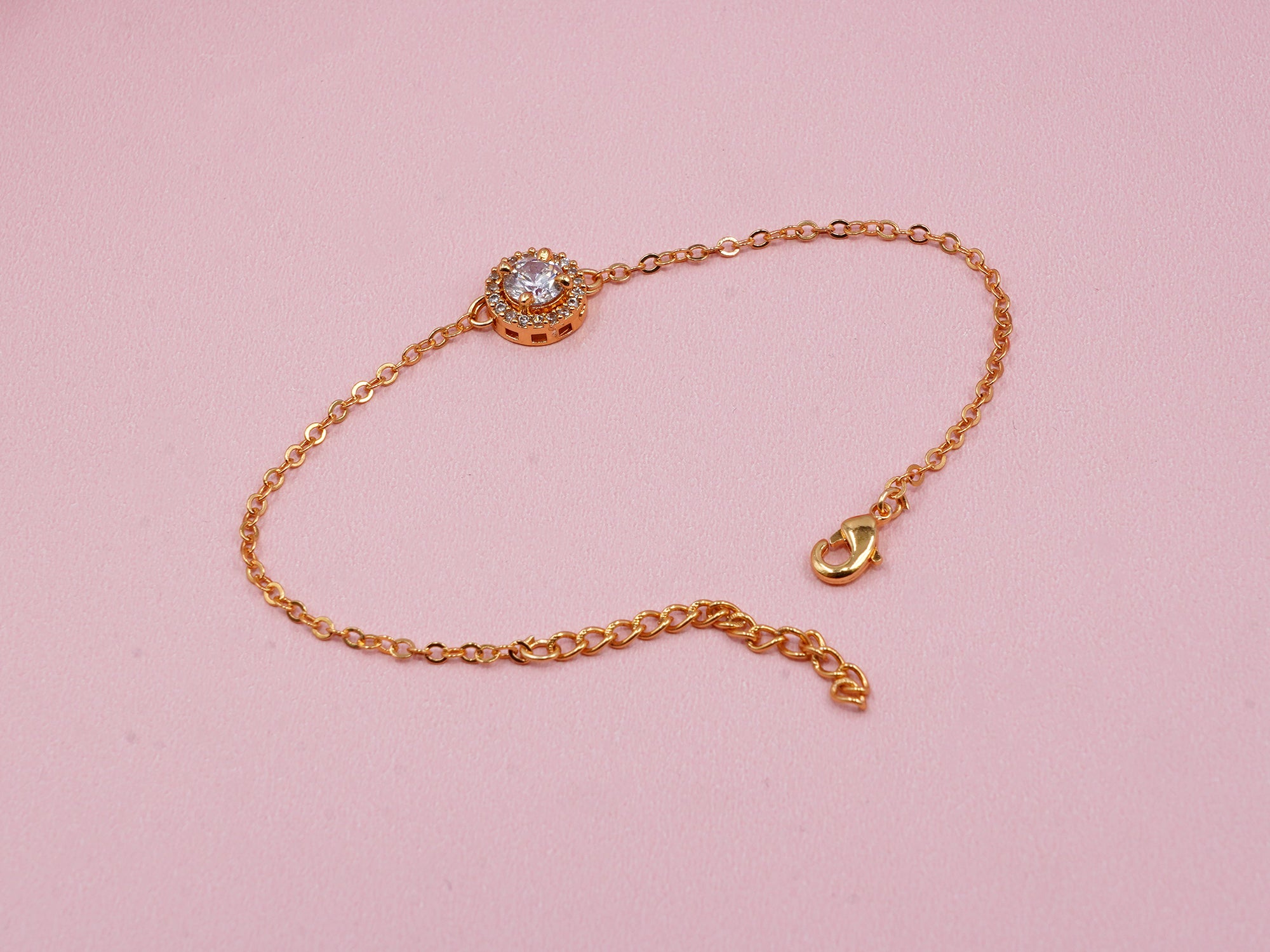JHB Cubic Zirconia Diamond Adjustable Bracelet for Women & Girls Jewelry for Gift