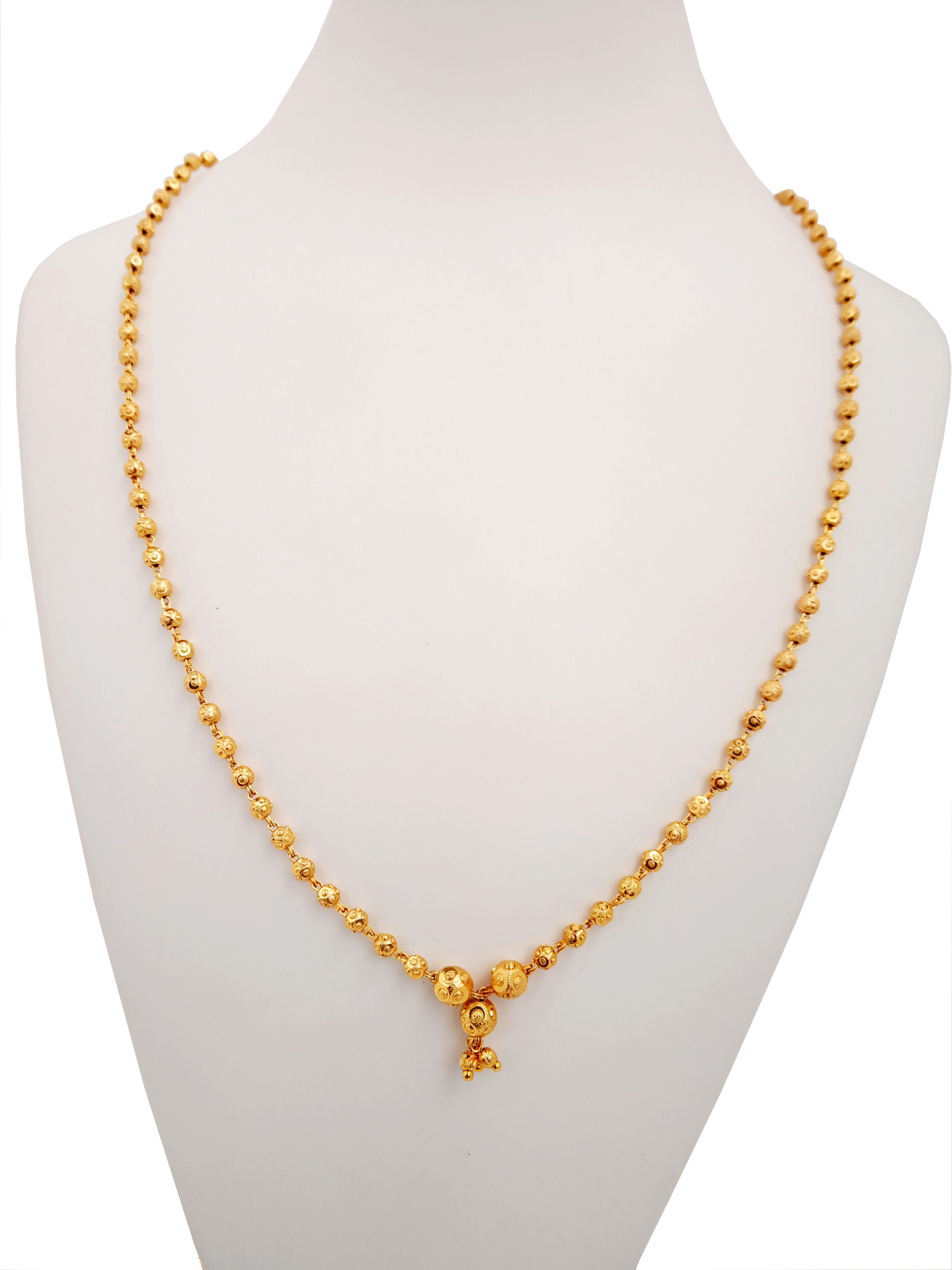 JHB Gold Plated Stylish Chain Neck Designer 18 inch MATARMALA Handmade Real Look Design Beauty Pave Natural Jewelry for Women Girls