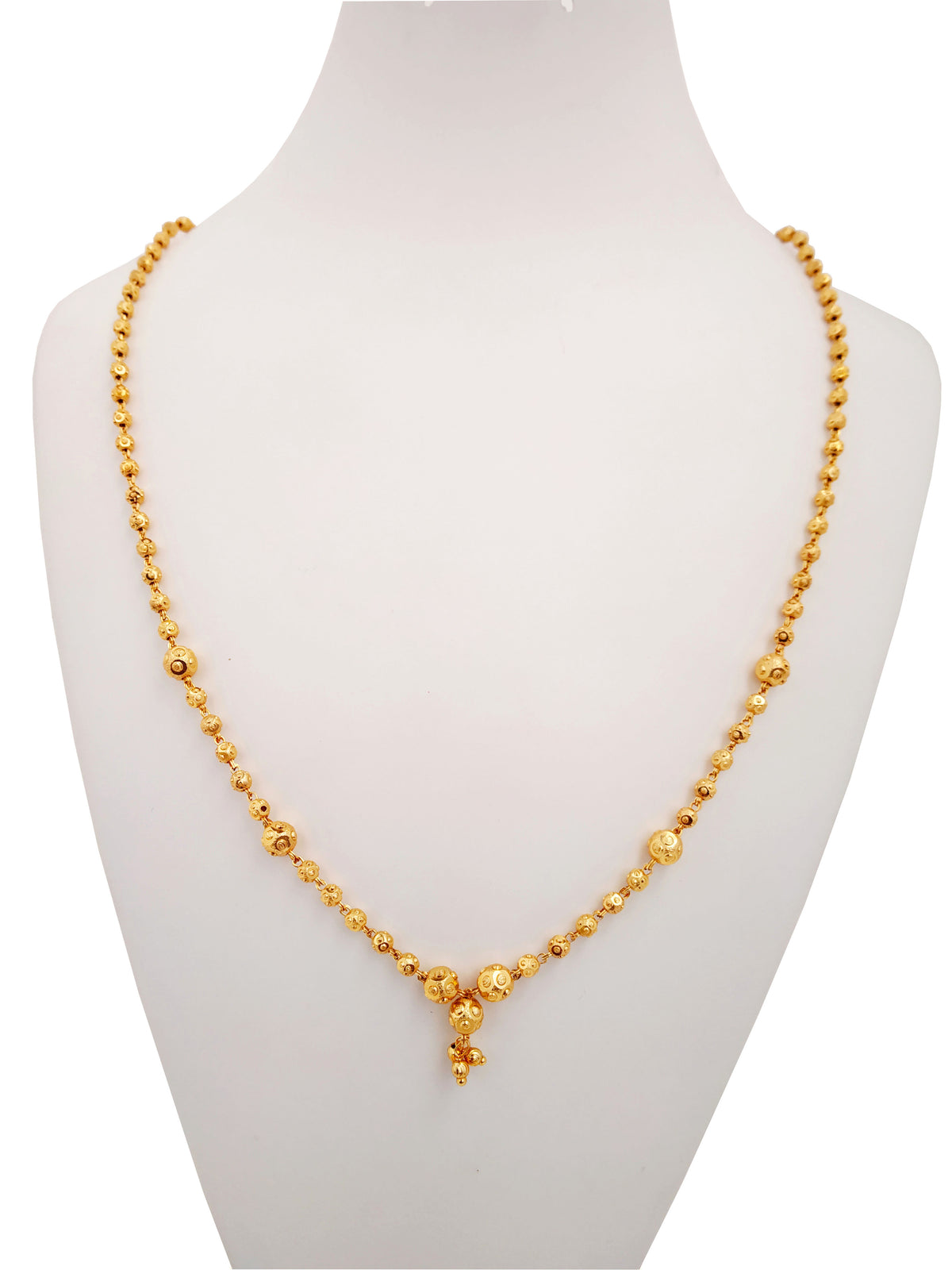 JHB Gold Plated Stylish Chain Neck Designer 18 inch MATARMALA Handmade Real Look Design Beauty Pave Natural Jewelry for Women Girls