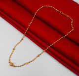 JHB Gold Plated Stylish Single Diamond Chain Neck Designer 18 inch MATARMALA Handmade Real Look Design Beauty Pave Natural Jewelry for Women Girls