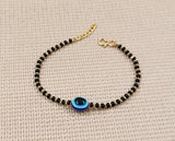JHB Evil Eye Black bead Hand Bracelet For Women And Girls